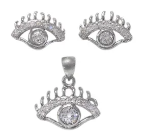 Sterling silver evil eye set