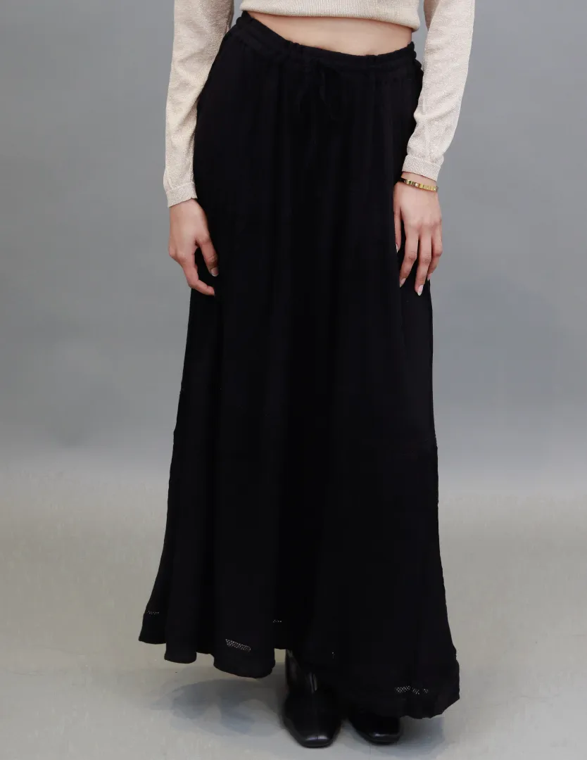 Women Black Long Skirt