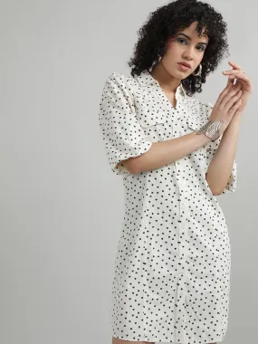 Women Cotton Cream Dress