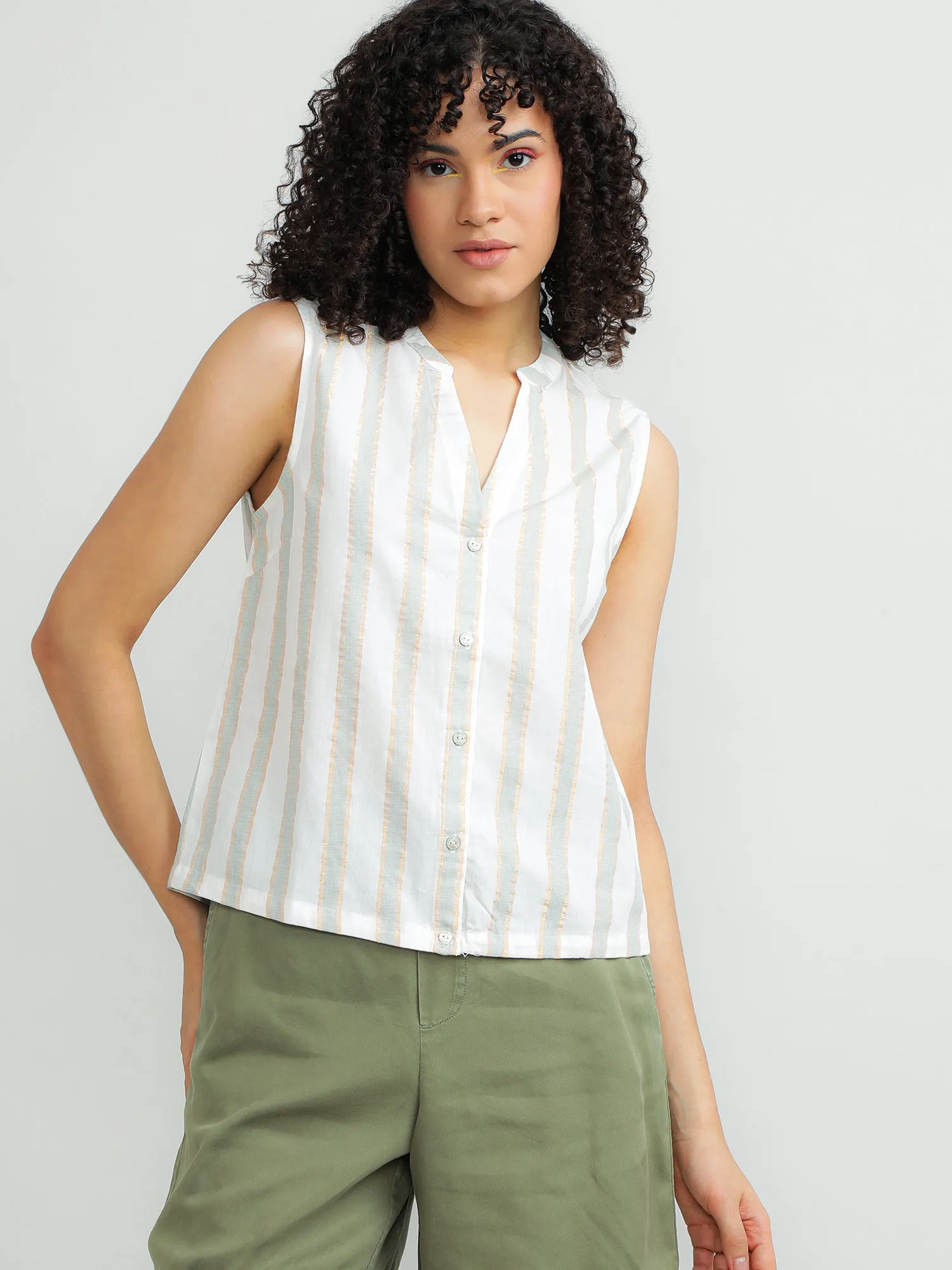 Cream Elegant Top for Women - Soft and Stylish Cotton