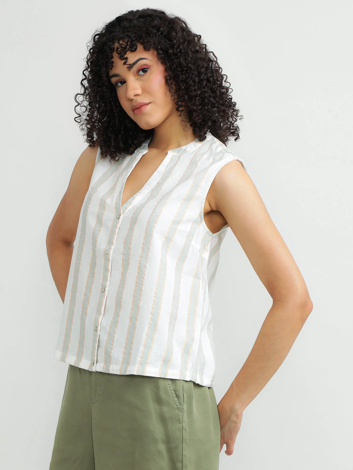 Cream Elegant Top for Women - Soft and Stylish Cotton