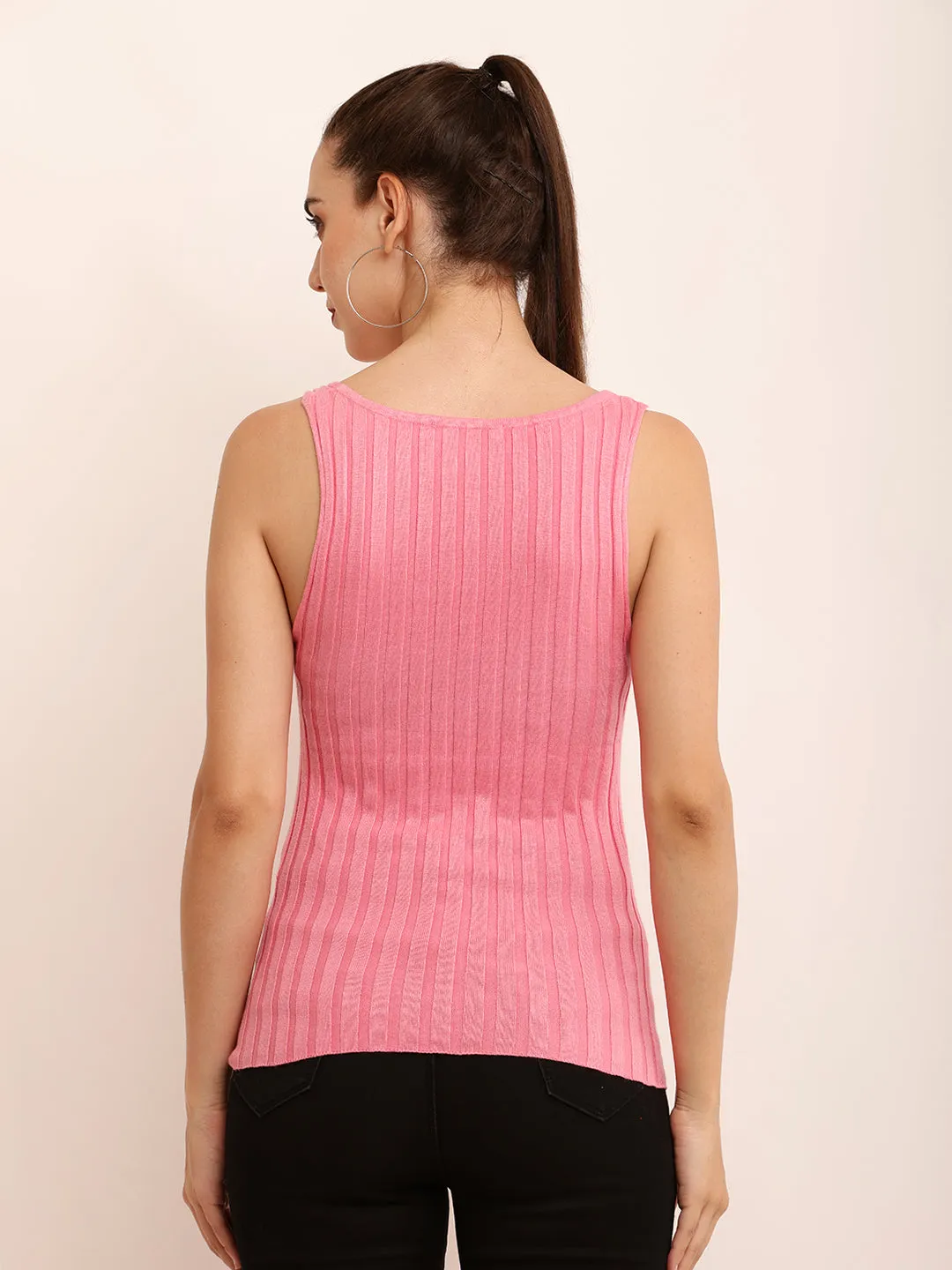 Women Cute Pink Tank Top