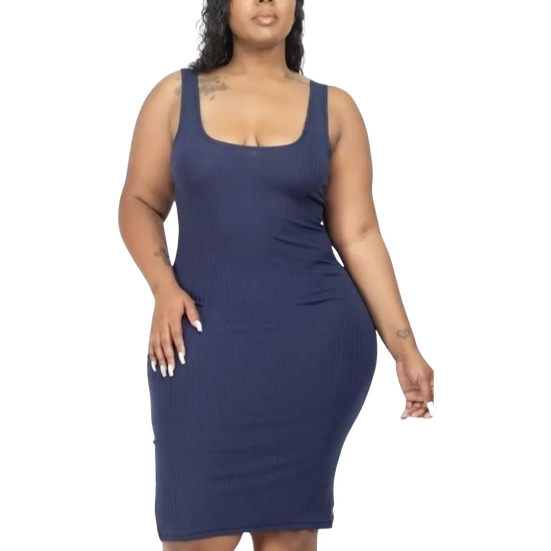 WOMEN SEXY BODYCON PLUS SIZE DRESS