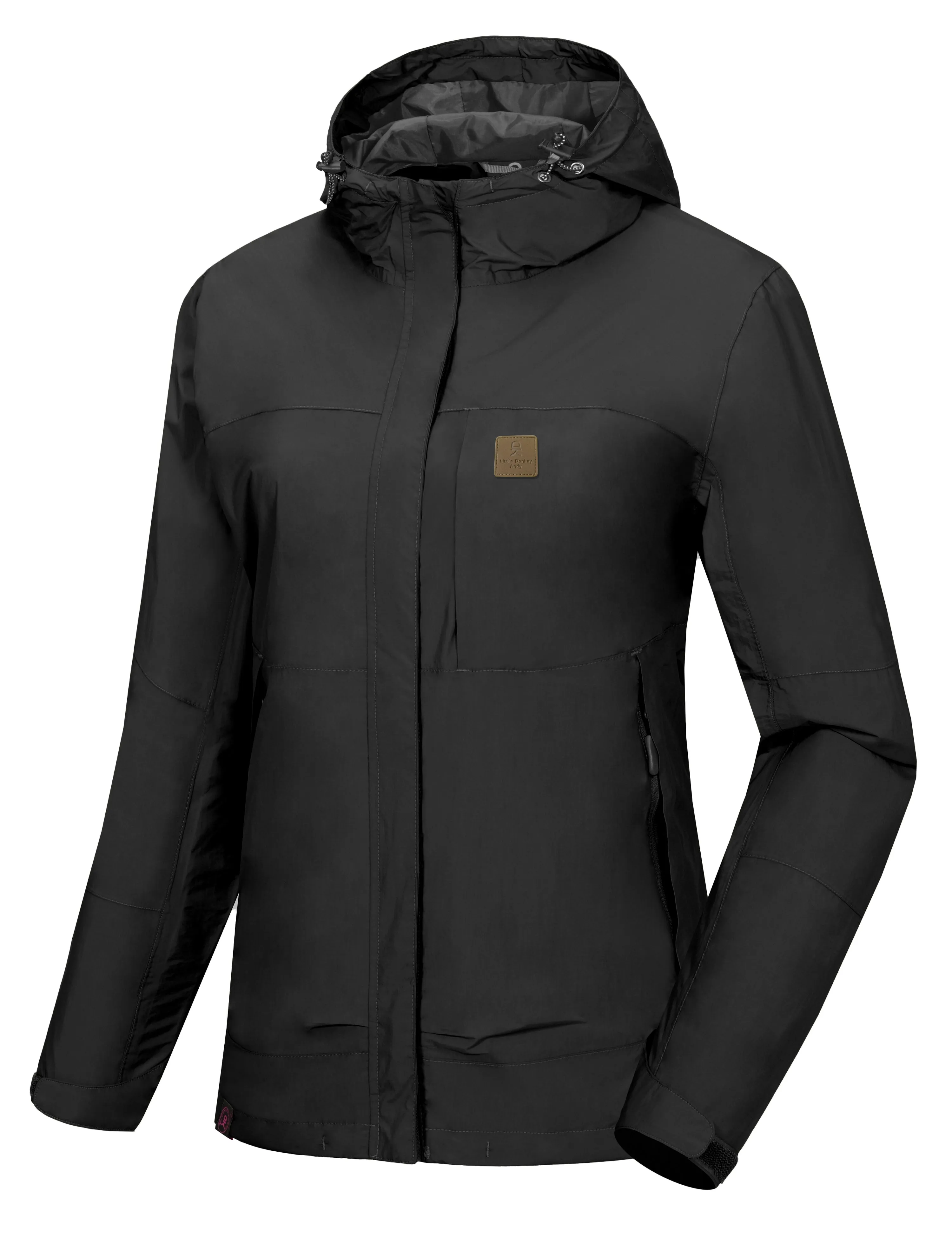 Women's Waterproof Breathable Shell Rain Jacket with Hood